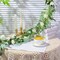 1 Pcs 6 ft Artificial Flower Garland with Chrysanthemum and Eucalyptus 22 Inch White Floral Summer Garland for Wedding Porch Stair Table Centerpieces Baby Shower Birthday Decor